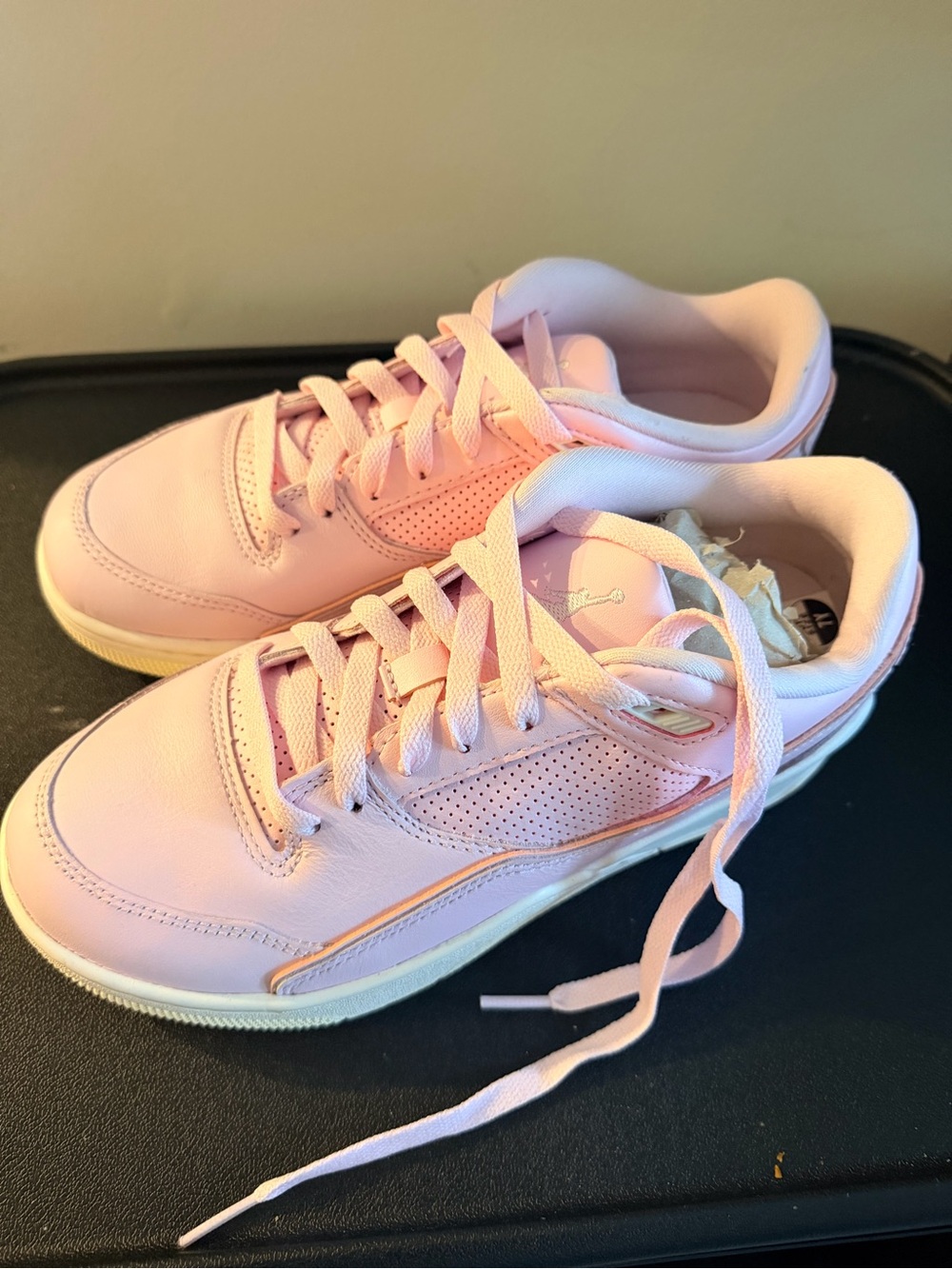Jordan Pink Low-Top Leather Sneakers